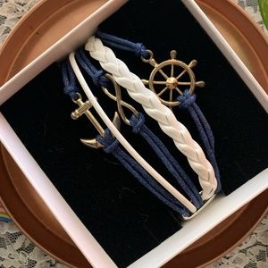 NEW Ashley Bridget Nautical Anchor Themed Bracelet